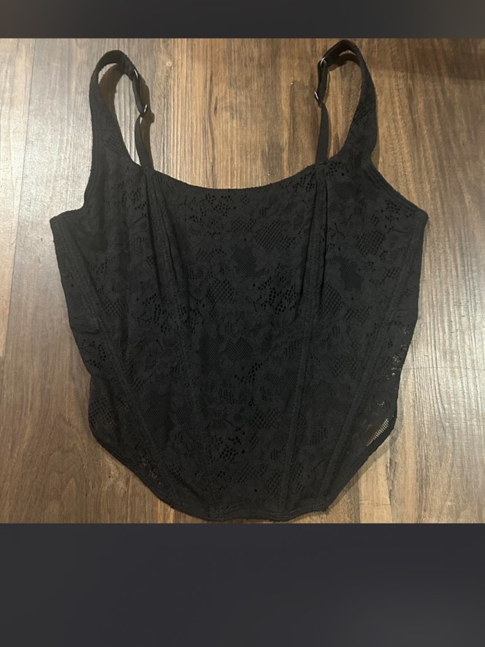 Hollister Gilly Hicks Black Lace Corset Top